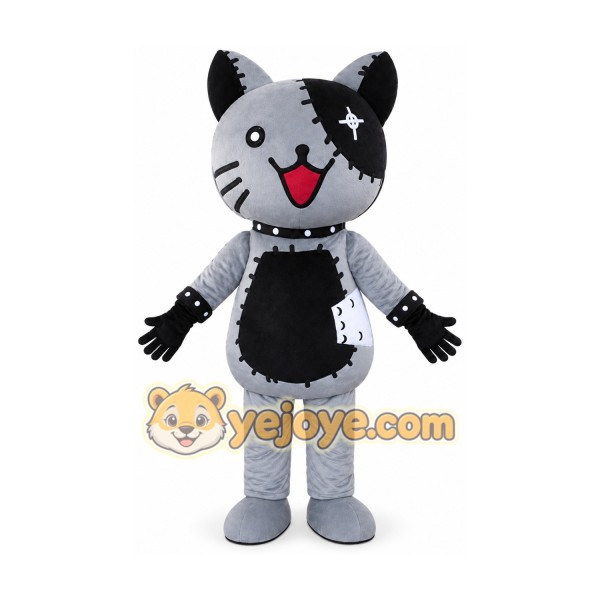 Grey Cat Mascot Costume