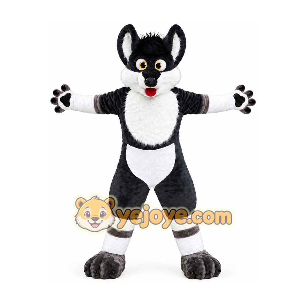 Grey Dog Husky Dog Mascot Costume