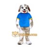 Grey Dog Mascot Costume for Adult