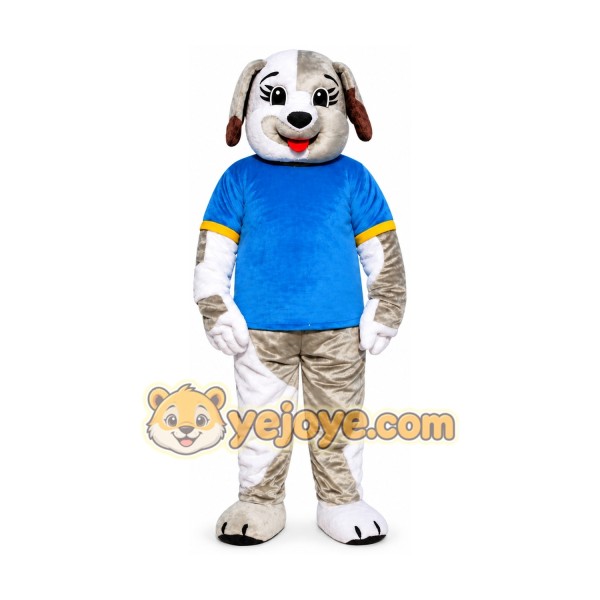Grey Dog Mascot Costume for Adult