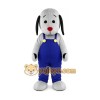 Grey Dog Mascot Costumes Blue Pants