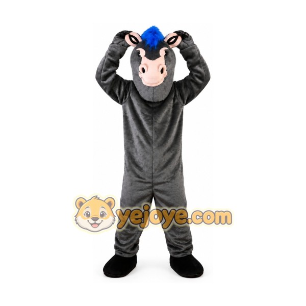 Grey Donkey Ass Mascot Costume