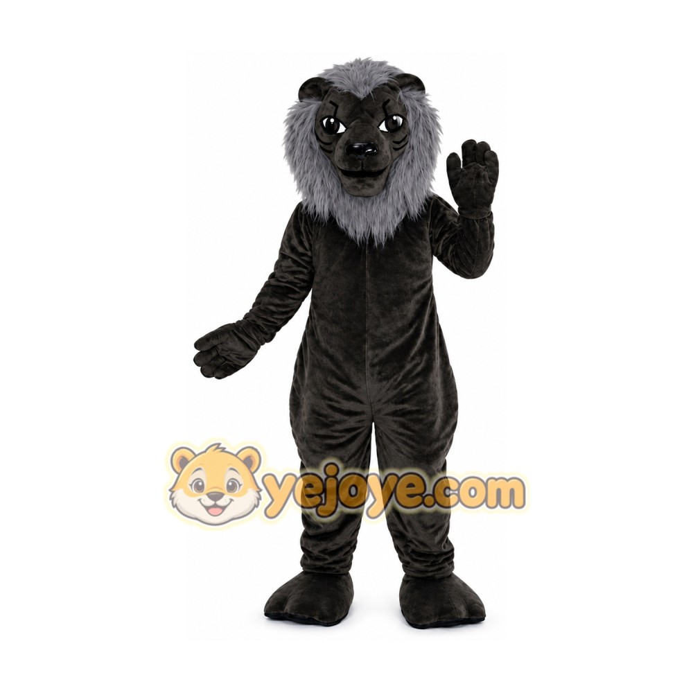 Grey Lion Mascot Costume Grey Lion Mascot Costume