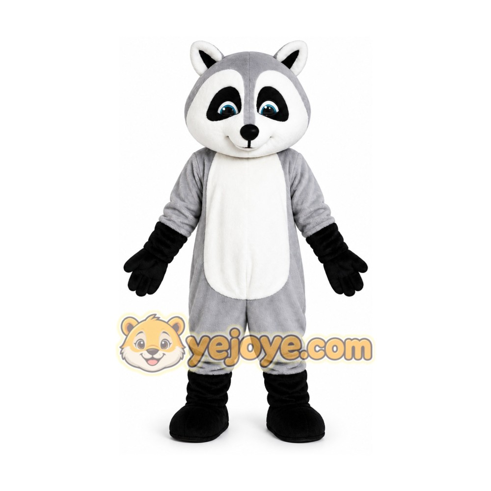 Grey Raccoon Mascot Costume Grey Raccoon Mascot Costume