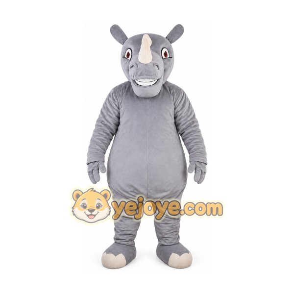 Gray Rhinoceros Mascot Costume