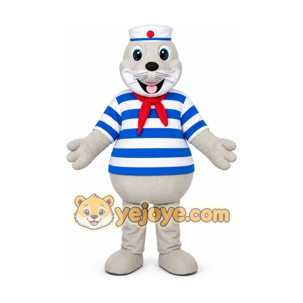 Grey Sea Lion Mascot Costume Grey Sea Lion Mascot Costume