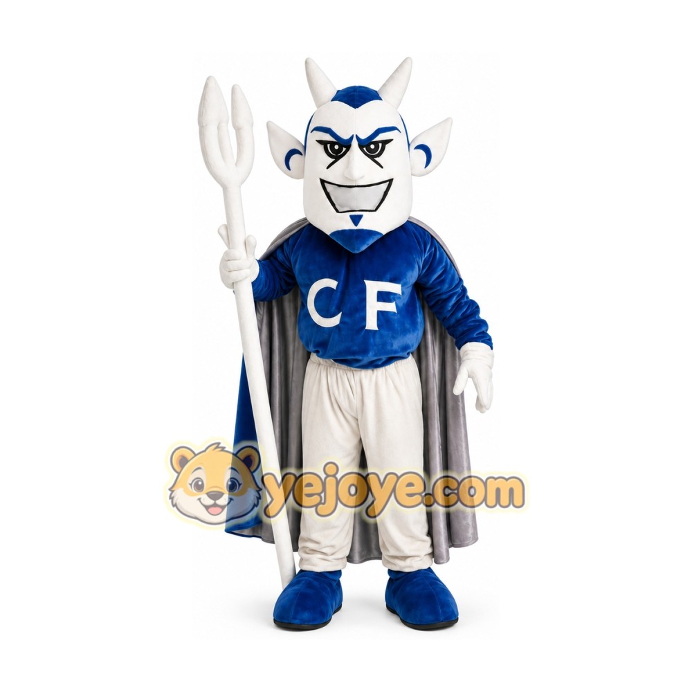 Halloween Blue Devil Mascot Costume Halloween Blue Devil Mascot Costume