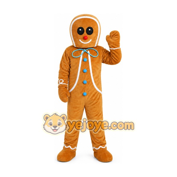 Halloween Gingerbread Man Mascot Costume Halloween Gingerbread Man Mascot Costume