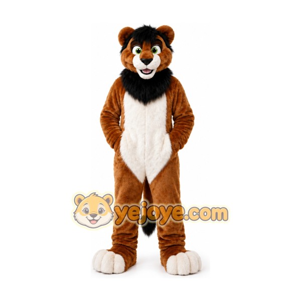 Brown Lion Mascot Costume