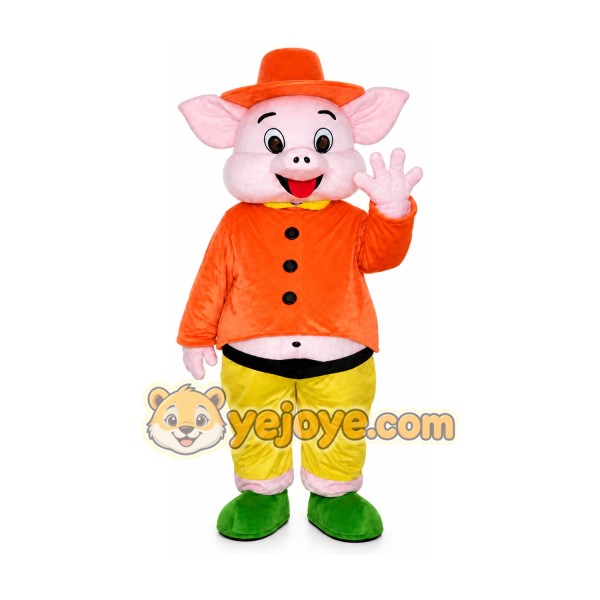 Happy Pig Mascot Costumes Cartoon