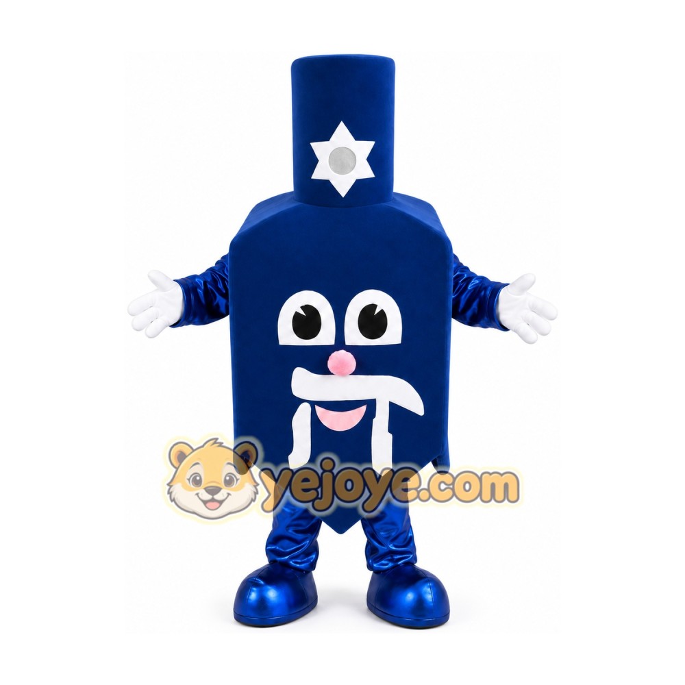 Happy Shabbat Dreidel Mascot Costume Happy Shabbat Dreidel Mascot Costume