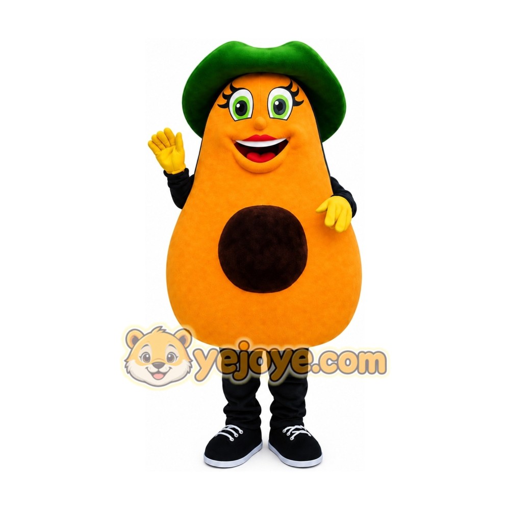 Avocado Cartoon Mascot Costume Fruit Avocado Mascot Outfit Avocado Cartoon Mascot Costume Fruit Avocado Mascot Outfit
