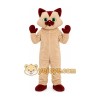 Helmet Brown White Cat Mascot Costume Helmet Brown White Cat Mascot Costume