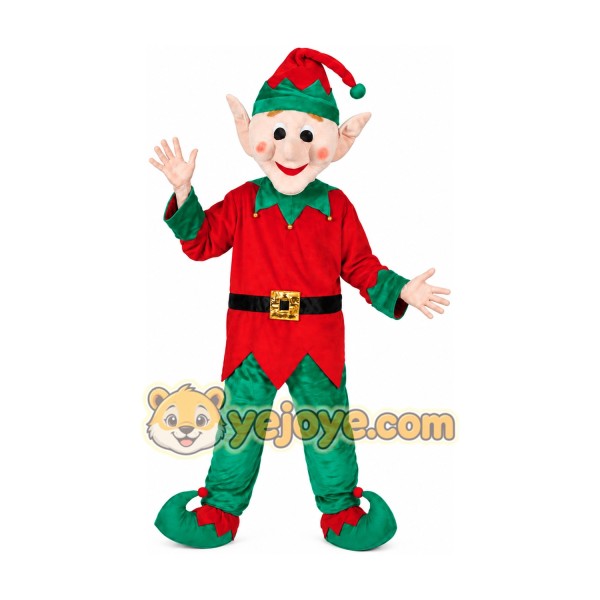 Helmet Elf Full Body Mascot Costume Cartoon Helmet Elf Full Body Mascot Costume Cartoon