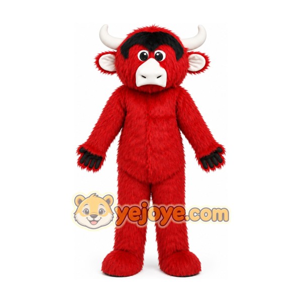 Helmet Luxury Plush Red Bull Mascot Costume Helmet Luxury Plush Red Bull Mascot Costume
