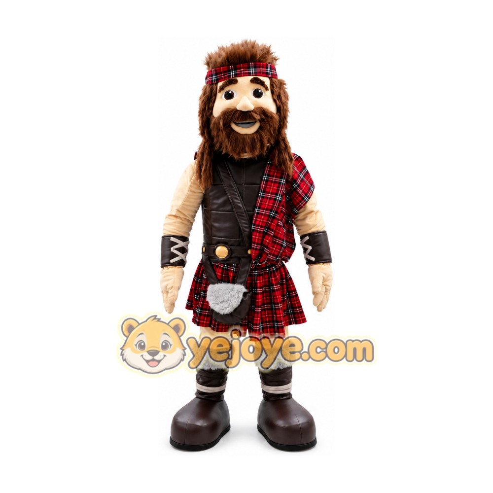 Highlander Warrior Mascot Costume Highlander Warrior Mascot Costume