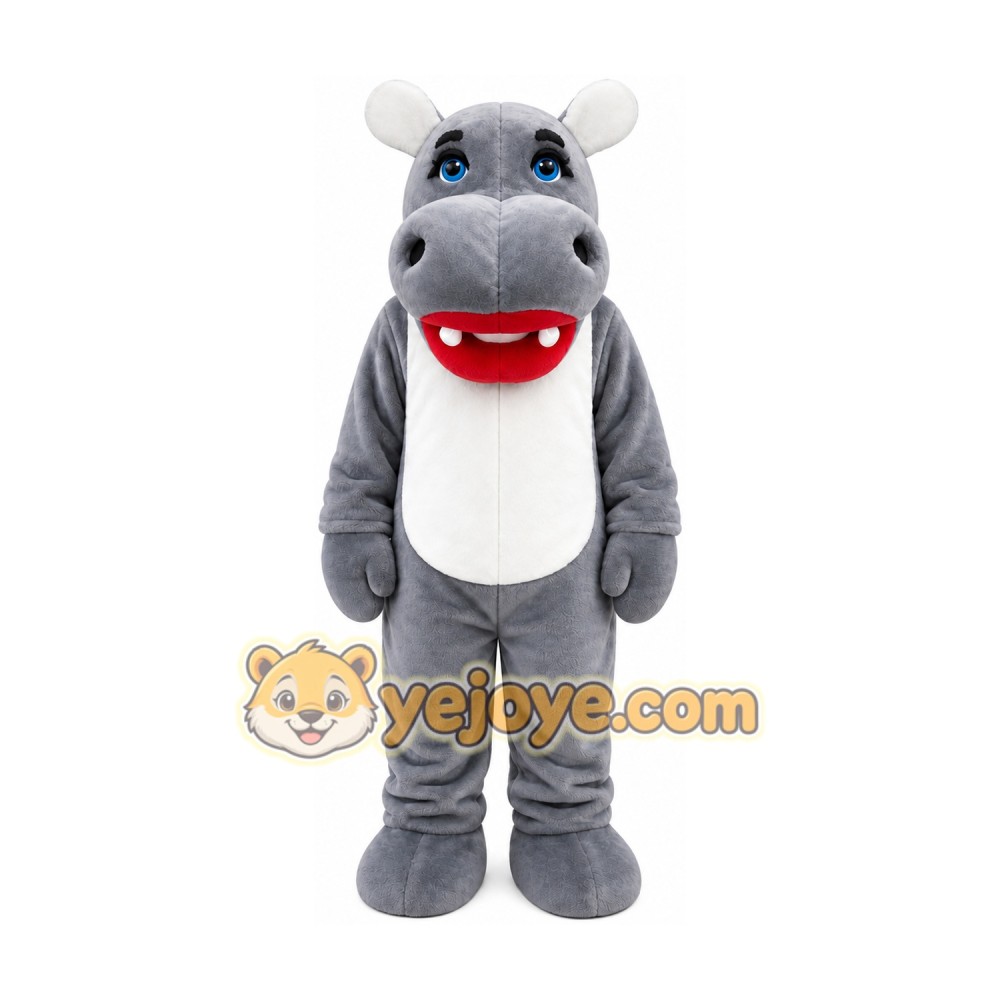 Hillary Hippo Mascot Costume Hillary Hippo Mascot Costume