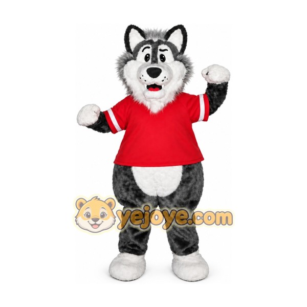 Bad Grey Wolf Mascot Costume Cartoon Bad Grey Wolf Mascot Costume Cartoon