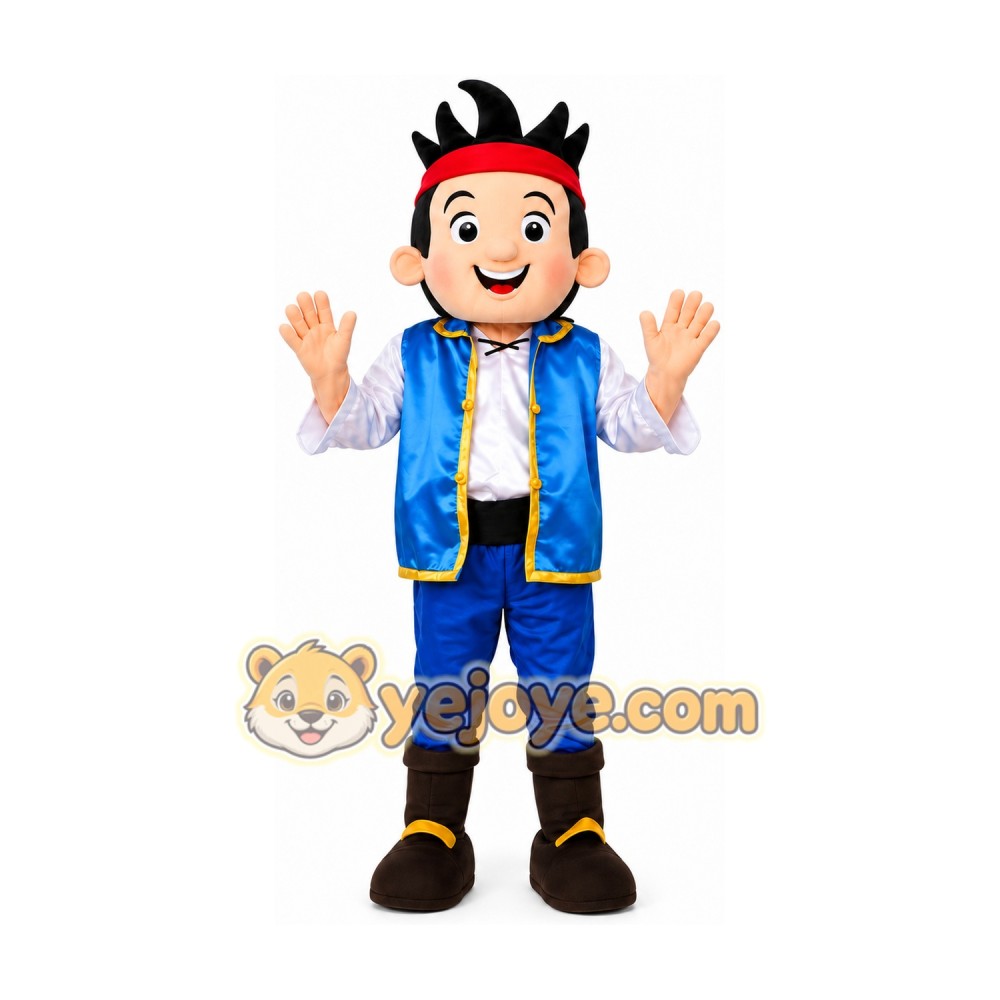 Jake Neverland Narrowly Pirate Mascot Costume