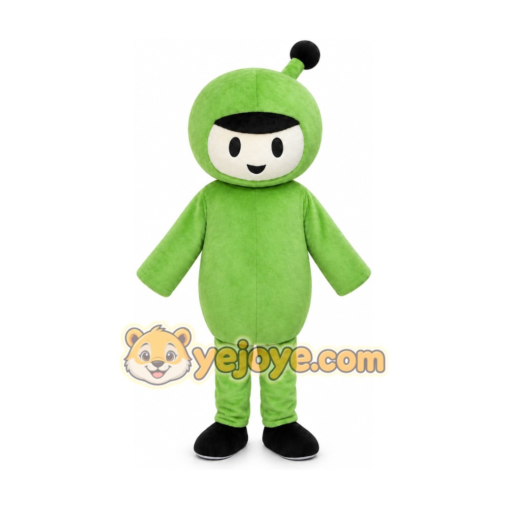 Green Antenna Character Mascot Costume Green Antenna Character Mascot Costume