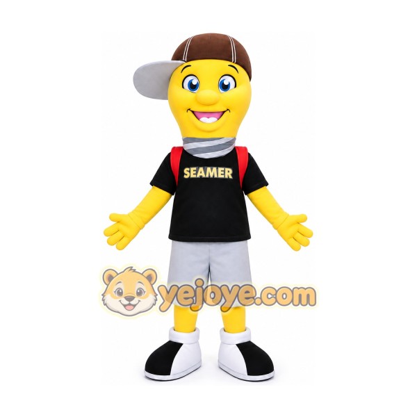 Light Lamp Bulb Boy Mascot Costume