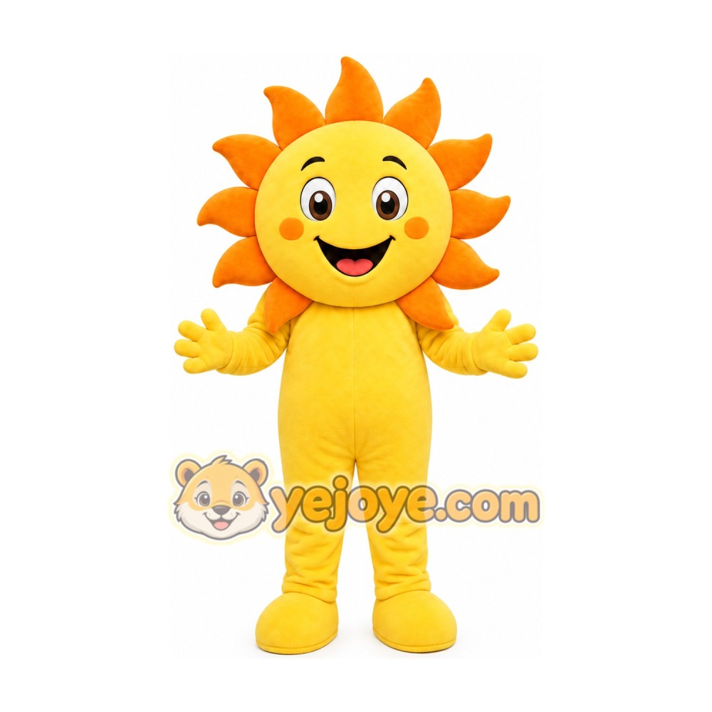 Yellow Sun Mascot Costume Yellow Sun Mascot Costume