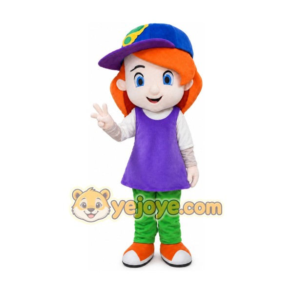 Little Girl Lassock Young Girl Mascot Costume