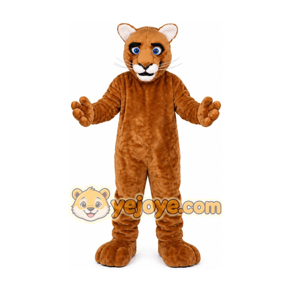 Little Leopard Panther Cat Cougar Cub Mascot Costume Little Leopard Panther Cat Cougar Cub Mascot Costume