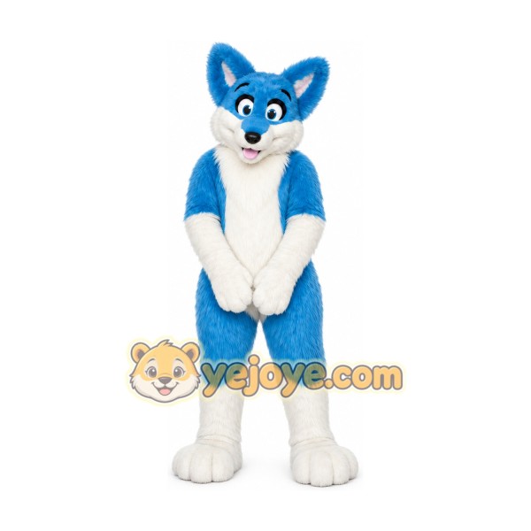 Long Hair Husky Dog Fox Mascot Costume Long Hair Husky Dog Fox Mascot Costume
