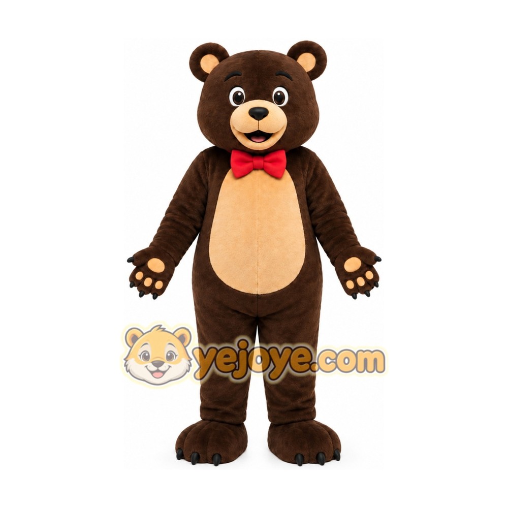 Bear Mascot Costume Dark Brown Bear Mascot Costume Dark Brown