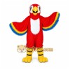Long Hair Red Macaw Mascot Costume Plush Parrot