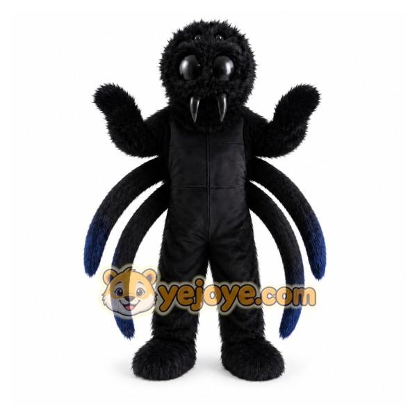 Long Plush Black Spider Tarantula Mascot Costume Long Plush Black Spider Tarantula Mascot Costume