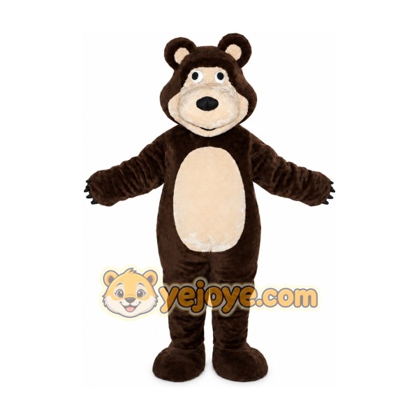 Bear Mascot Costume Dark Brown
