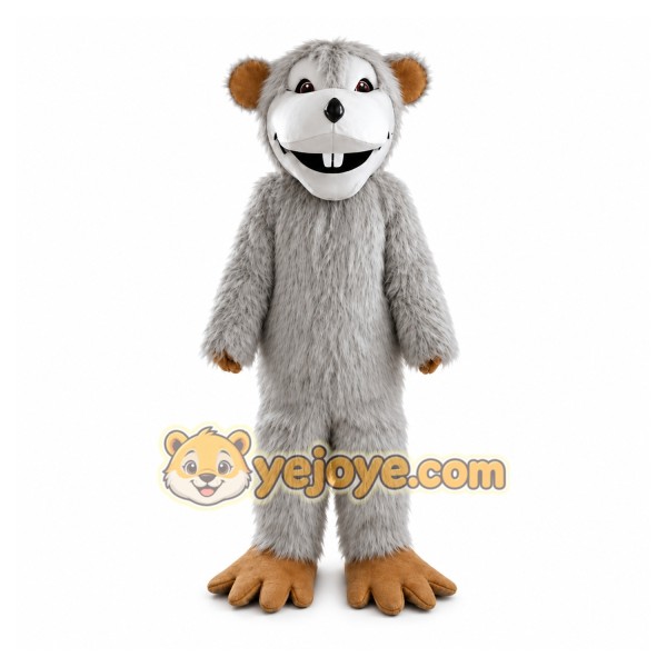Mouse Gray Cartoon Mascot Costume