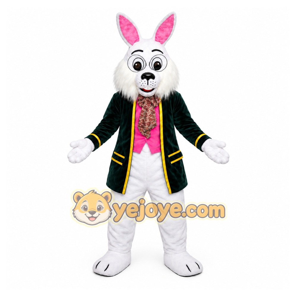 Mr. White Rabbit Mascot Costume for Adult Mr. White Rabbit Mascot Costume for Adult