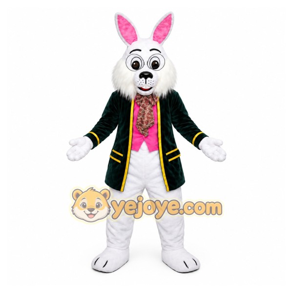 Mr. White Rabbit Mascot Costume for Adult Mr. White Rabbit Mascot Costume for Adult
