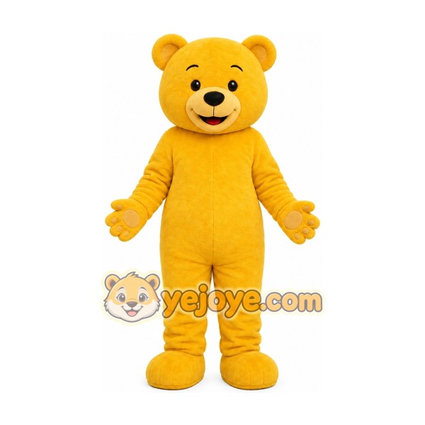 Bear Yellow Mascot Costume