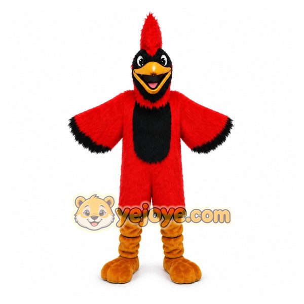 Red Crested Bird Mascot Costume