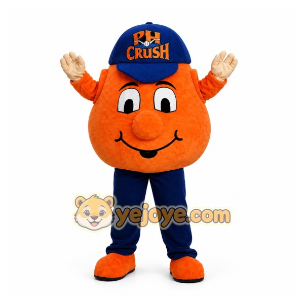 Orange Baseball Mascot Costume Orange Baseball Mascot Costume