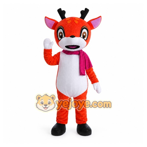 Orange Deer Mascot Costume