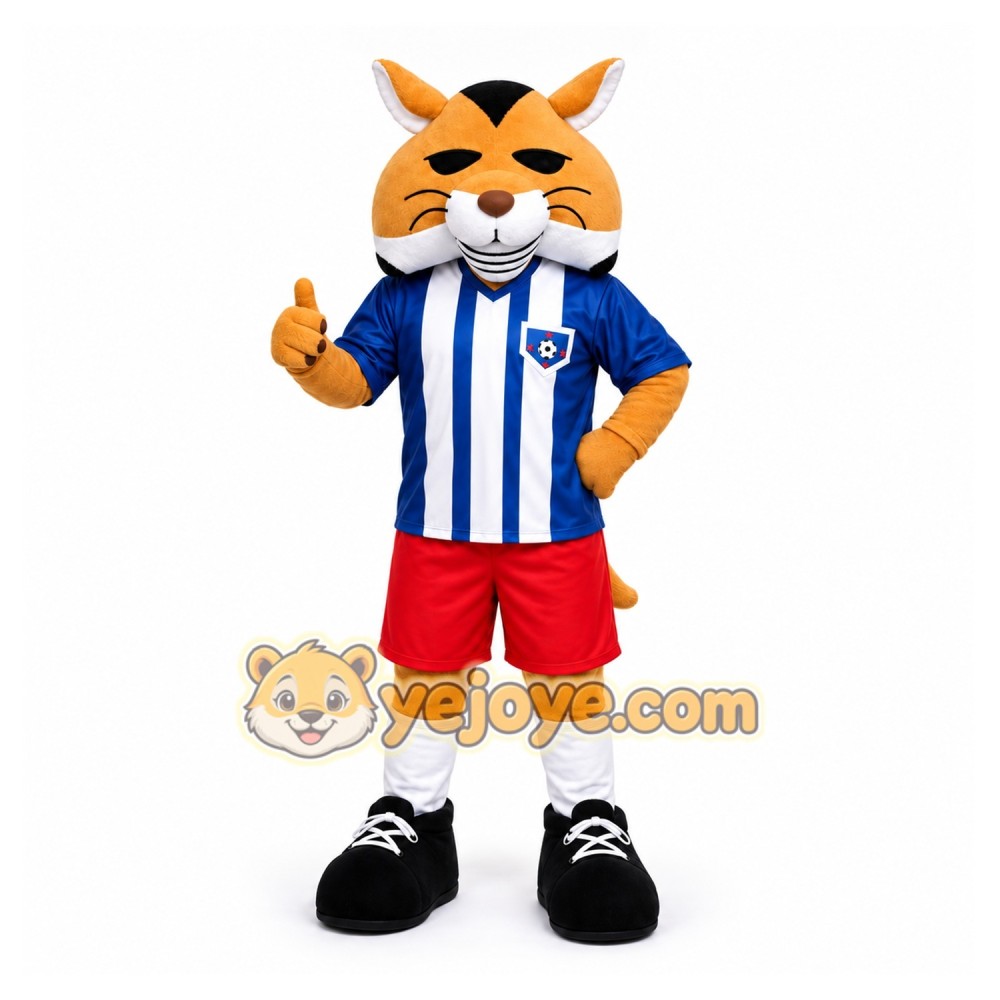 Orange Striped Cat Mascot Costume