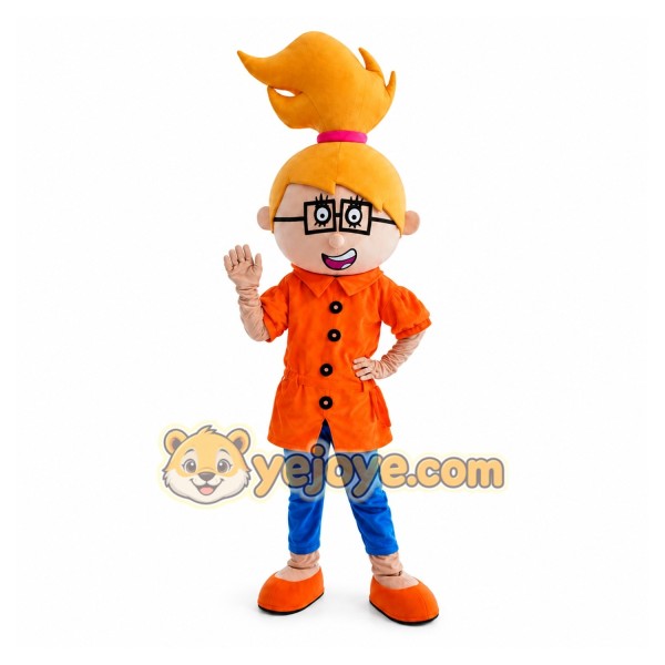 Orange Girl Mascot Costume Orange Girl Mascot Costume