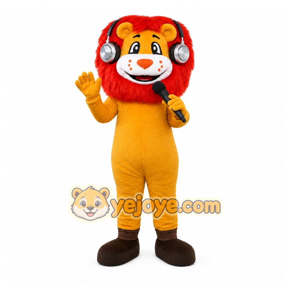 Orange Hair Lion Mascot Costume