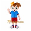Orange Hat Boy Mascot Costume