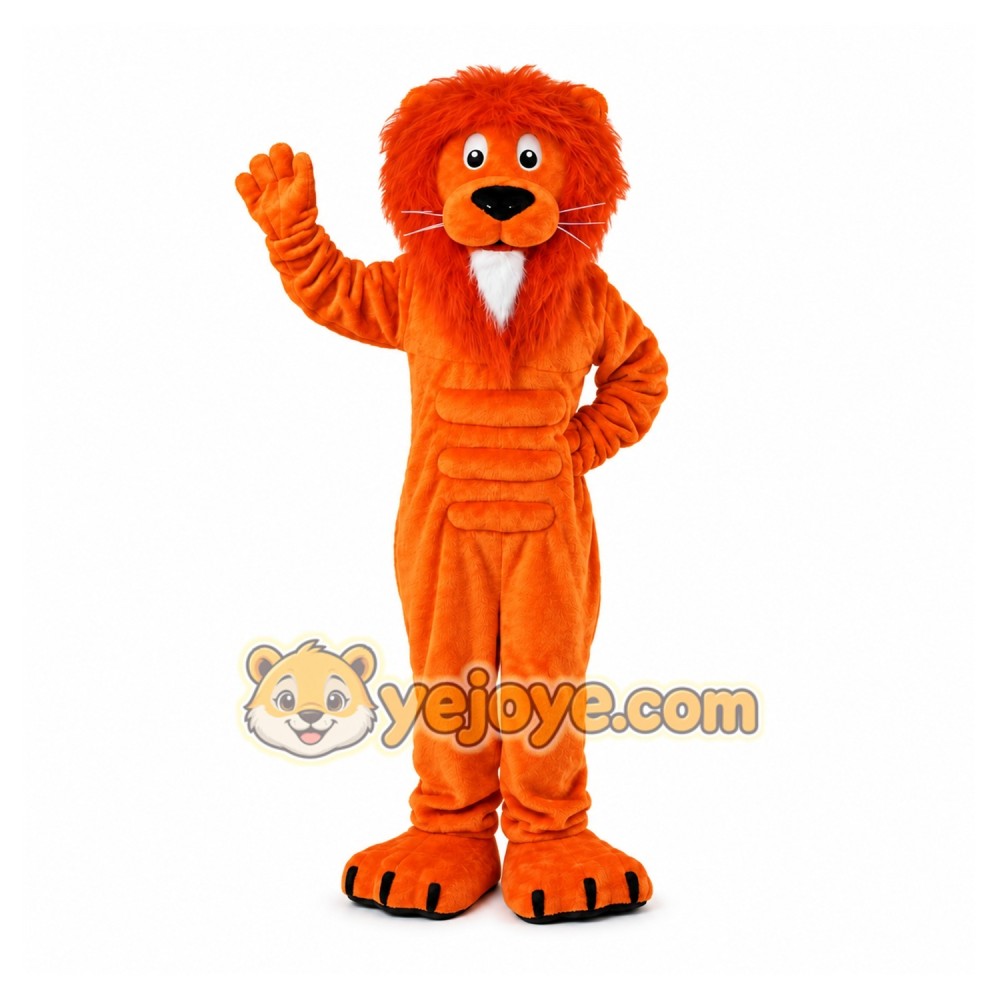 Orange Lion Mascot Costume Orange Lion Mascot Costume