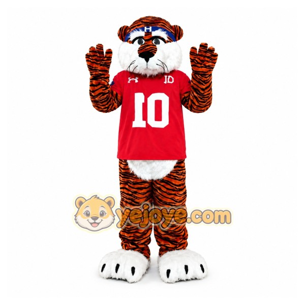 Orange Sport Tiger Mascot Costume