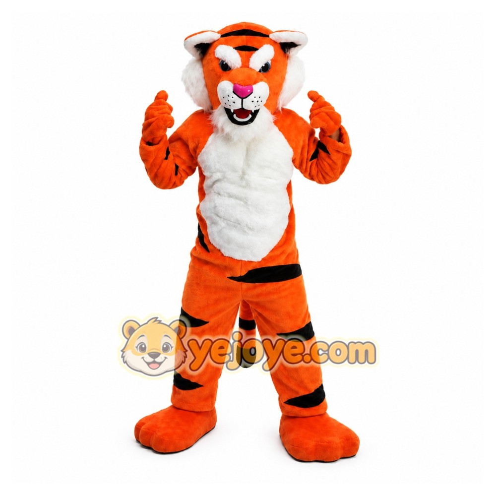 Orange Tiger Cartoon Mascot Costume Orange Tiger Cartoon Mascot Costume