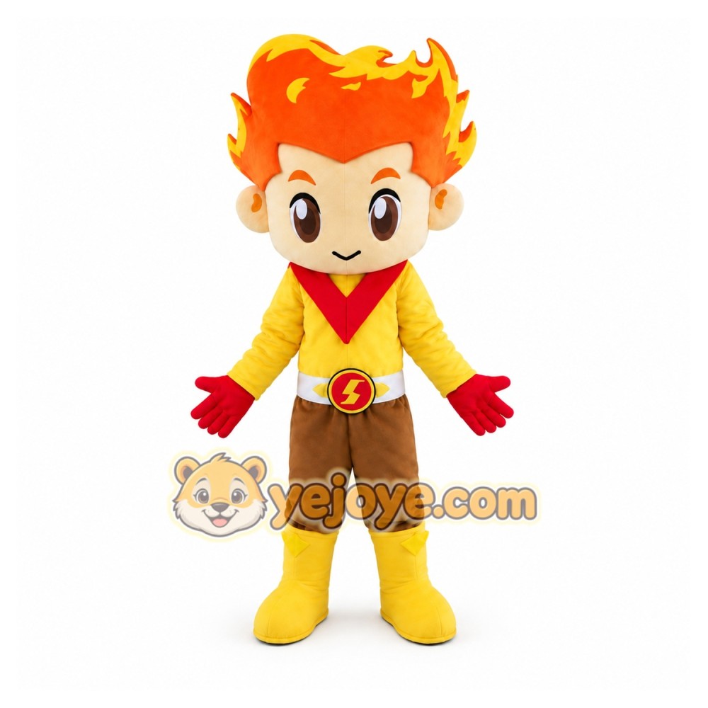 Personality Flame Head Doll Cartoon Mascot Costume