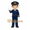 Pilot Boy Mascot Costume