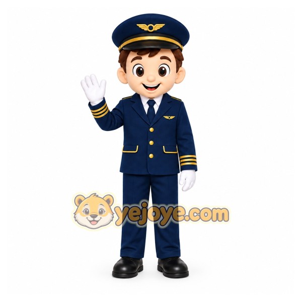 Pilot Boy Mascot Costume
